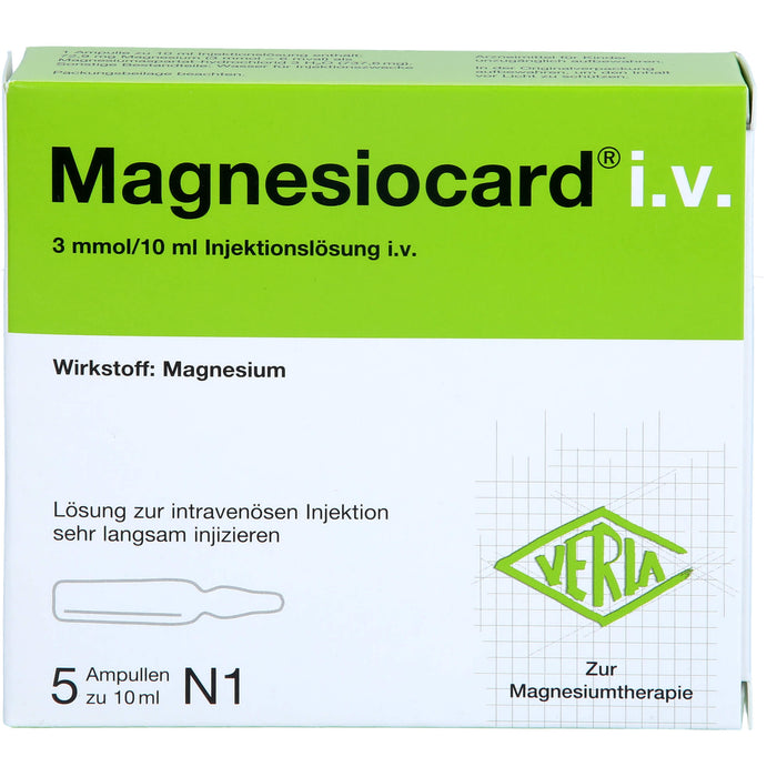 Magnesiocard i.v., Injektionslösung, 5X10 ml ILO