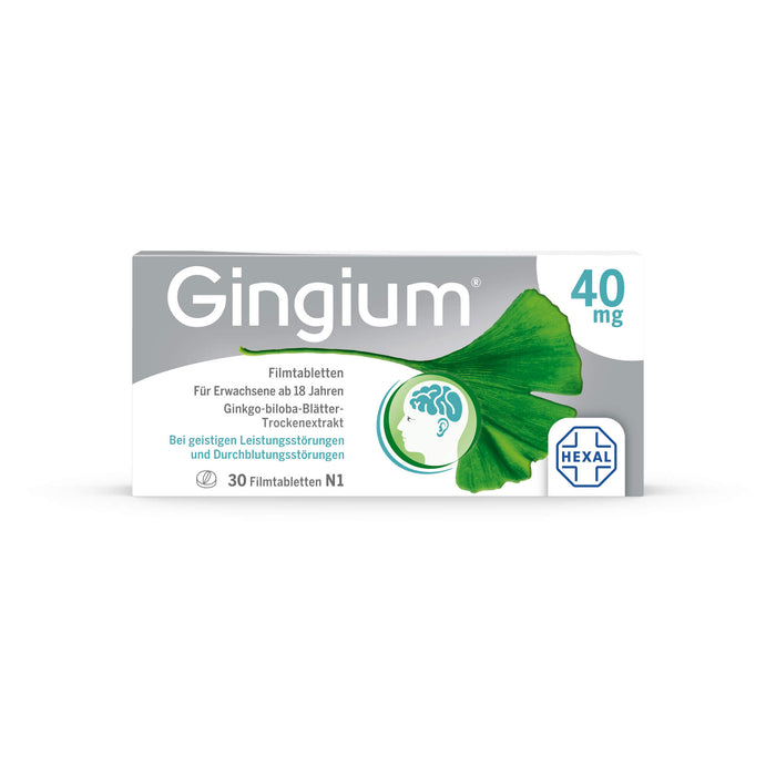 Gingium 40 mg Filmtabletten, 30 pc Tablettes