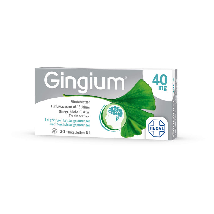 Gingium 40 mg Filmtabletten, 30 pc Tablettes