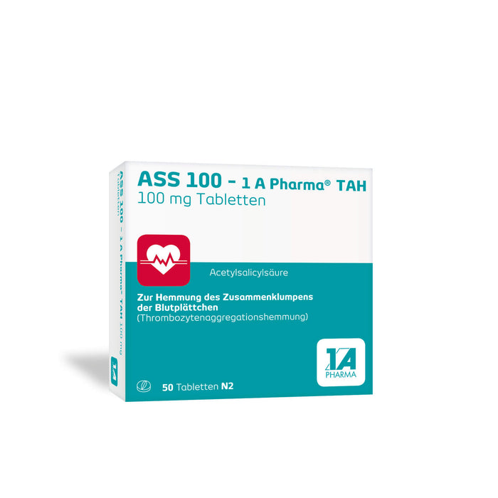 ASS 100 - 1 A Pharma TAH Tabletten, 50 pc Tablettes