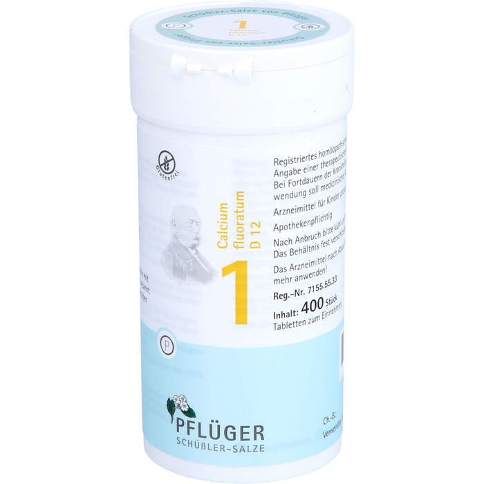 PFLÜGER Biochemie 1 Calcium fluoratum D 12 Tabletten, 400 St. Tabletten