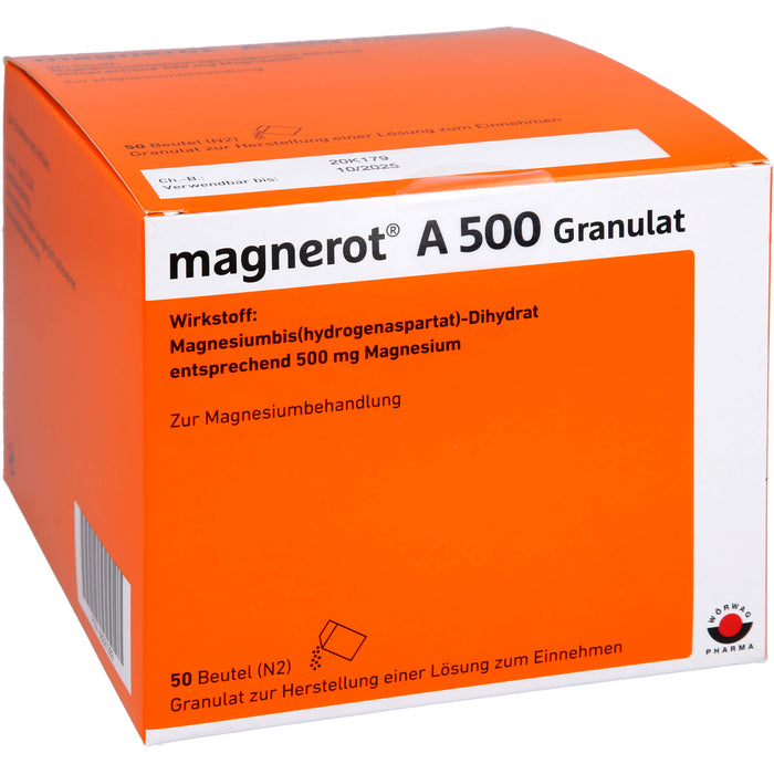 magnerot A 500 Granulat zur Magnesiumbehandlung, 50 pcs. Sachets