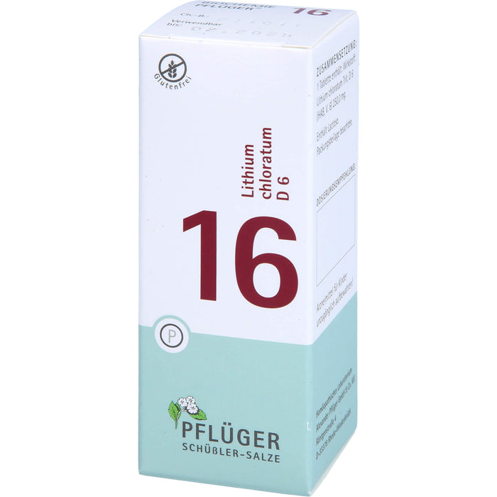 PFLÜGER Biochemie 16 Lithium chloratum D6 Tabletten, 100 pc Tablettes