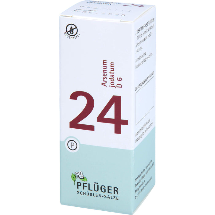 PFLÜGER Biochemie 24 Arsenum jodatum D6 Tabletten, 100 pcs. Tablets