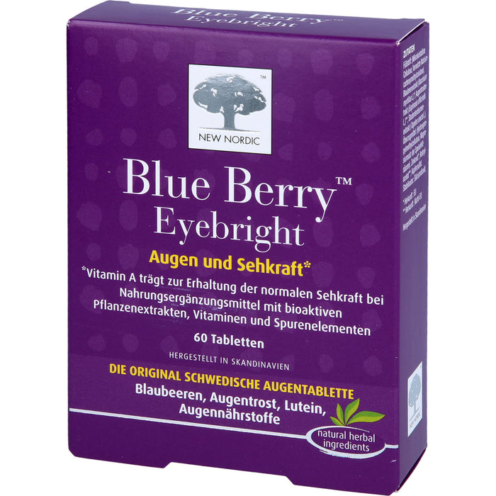 NEW NORDIC Blue Berry Eyebright Tabletten für die Sehkraft, 60 pcs. Tablets