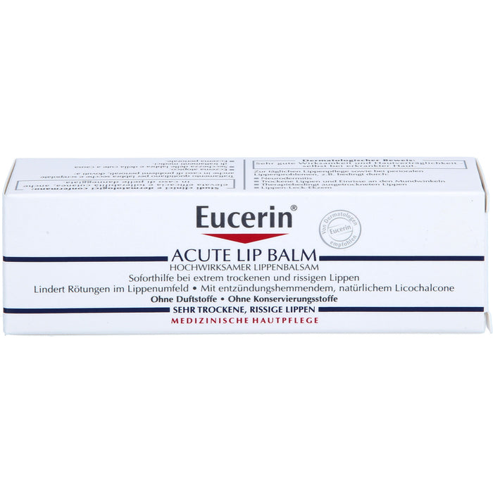 Eucerin Acute Lip Balm Hochwirksamer Balsam für sehr trockene Lippen, 10 ml Baume