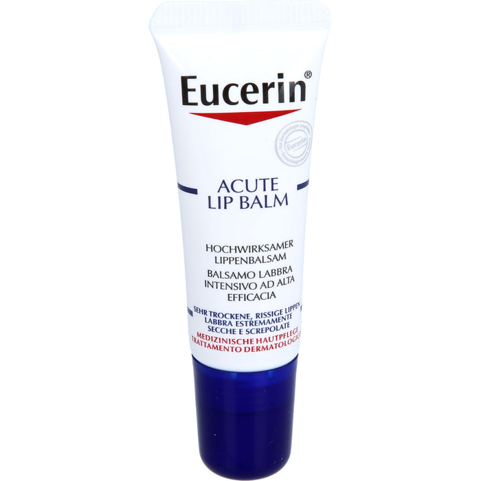 Eucerin Acute Lip Balm Hochwirksamer Balsam für sehr trockene Lippen, 10 ml Baume