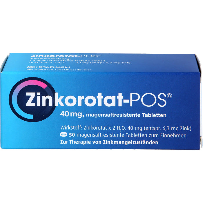 Zinkorotat - POS 40 mg Tabletten, 50 pcs. Tablets