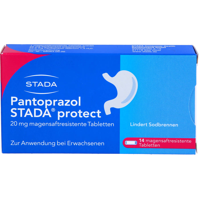 Pantoprazol STADA protect 20 mg Tabletten bei Sodbrennen, 14 pcs. Tablets