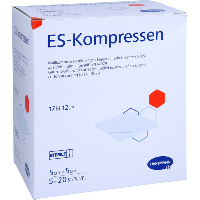 HARTMANN ES-Kompressen steril 5 x 5 cm Großpackung 12fach, 100 pcs. Compresses