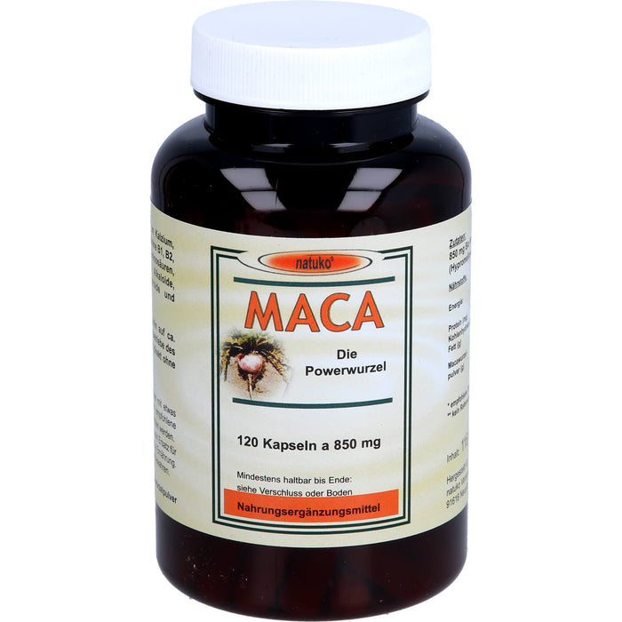 natuko Maca die Powerwurzel Kapseln 850 mg, 120 St. Kapseln