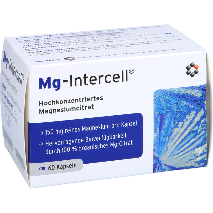 Mg-Intercell Kapseln zur Unterstützung bei Magnesiummangel, 60 pc Capsules