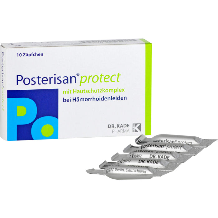 Posterisan protect bei Hämorrhoidenleiden Zäpfchen, 10 pcs. Suppositories