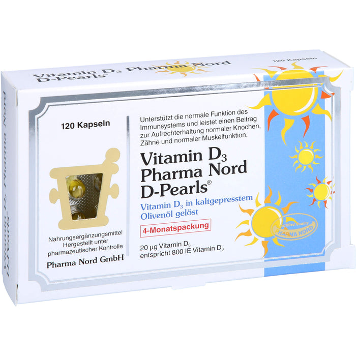 Vitamin D3 Pharma Nord D-Pearls Kapseln, 120 pcs. Capsules