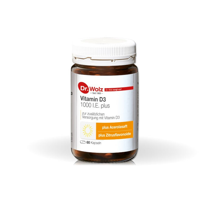 Dr. Wolz Vitamin D3 1000 I.E. plus Kapseln, 60 pcs. Capsules