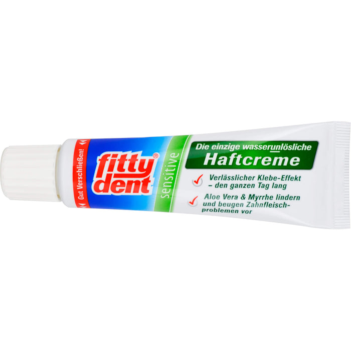 fittydent sensitive wasserunlösliche Haftcreme für Zahnprothesen, 40 g Crème