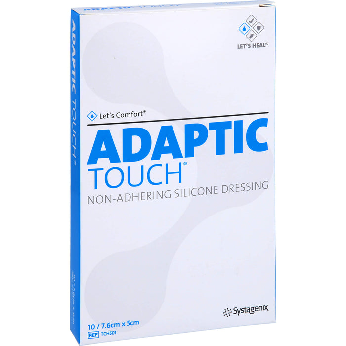 ADAPTIC Touch 7,6 x 5 cm nichthaftende Silikon Wundauflage, 10 pc Gaze de plaie