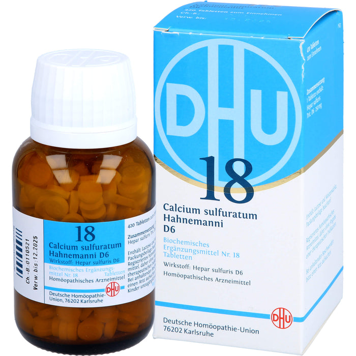 DHU Biochemie 18 Calcium sulfuratum D6 Tabletten, 420 pcs. Tablets