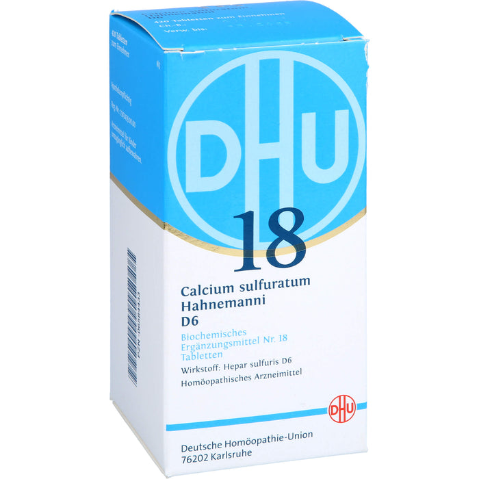 DHU Biochemie 18 Calcium sulfuratum D6 Tabletten, 420 pc Tablettes