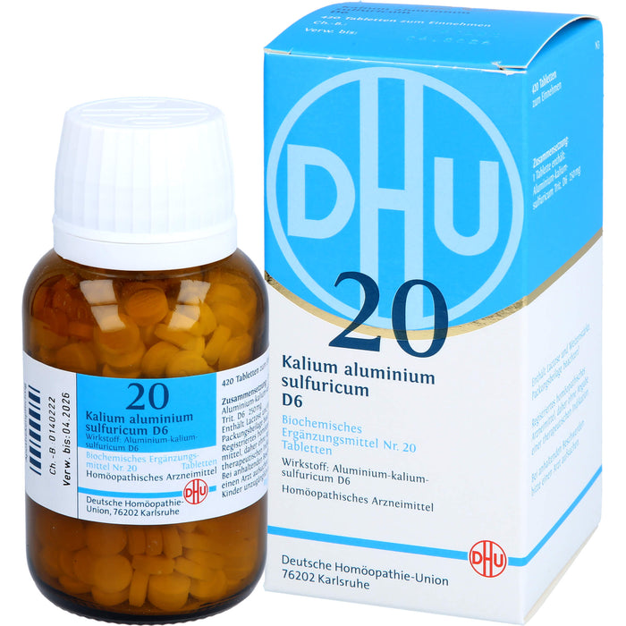 DHU Schüßler-Salz Nr. 20 Kalium aluminium sulfuricum D6 Tabletten, 420 pcs. Tablets