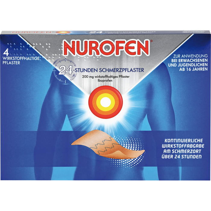 Nurofen Gelenk- und Muskelschmerzlinderung Ibuprofen 200 mg medizinisches Pflaster, 4 pc Pansement