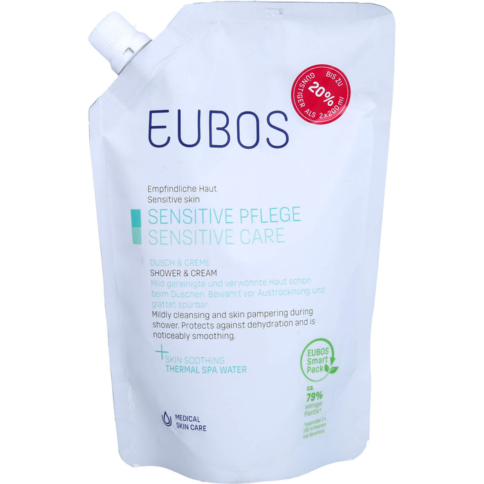 EUBOS SENSITIVE DUSCH & CREME Nachfüllbeutel, 400 ml Lösung