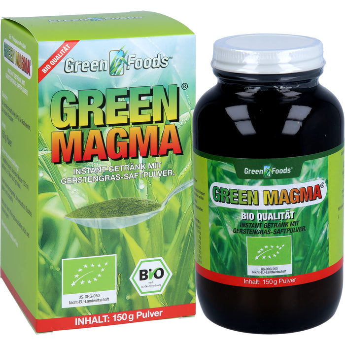 Green Foods Green Magma Gerstengrasextrakt-Pulver bio, 150 g Powder