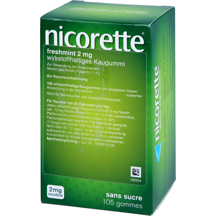 nicorette Kaugummi freshmint 2 mg Reimport Kohlpharma, 105 St. Kaugummi