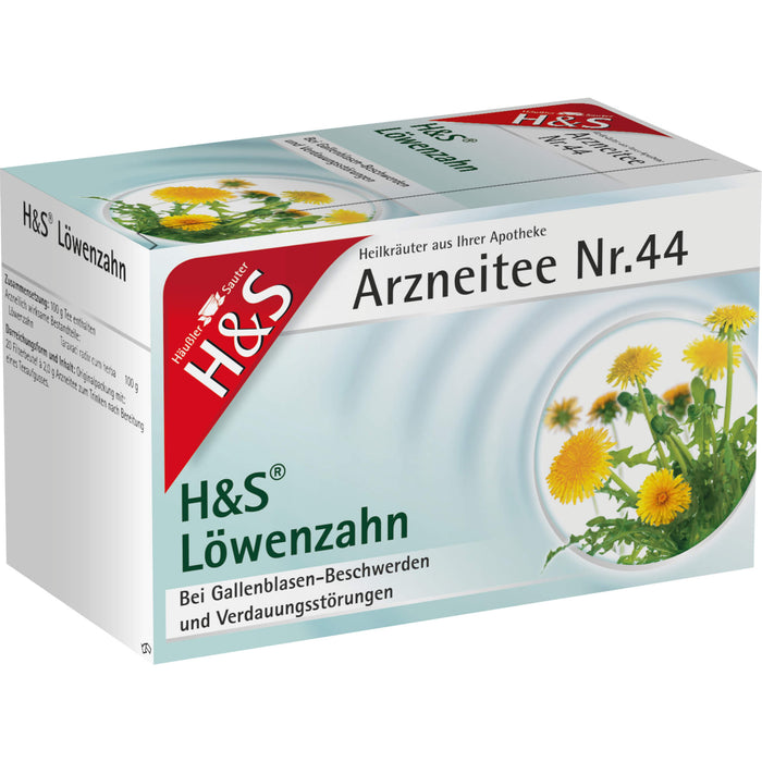 H&S Arzneitee Nr.44  Löwenzahn bei Gallenblasen-Beschwerden und Verdauungsstörungen, 20 pc Sac filtrant