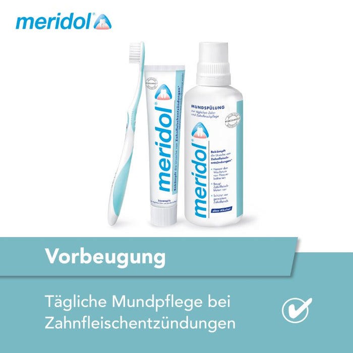 meridol med CHX 0,2% Antibakterielle Mundspülung mit Chlorhexidin zur Bekämpfung bakterieller Entzündungen in der Mundhöhle mit mildem Geschmack, 300 ml Lösung