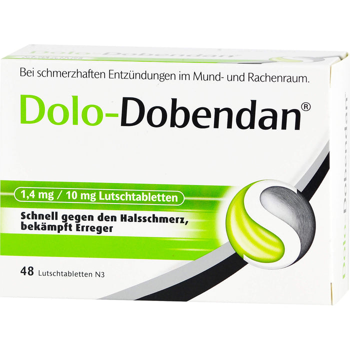 DOLO-DOBENDAN Lutschtabletten bei starken Halsschmerzen mit betäubender Wirkung, 48 St. Tabletten