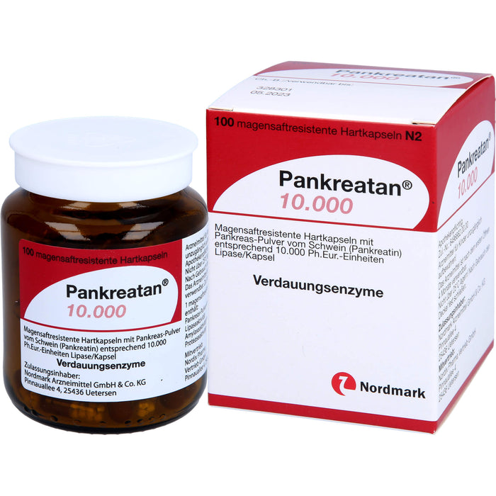 Pankreatan 10.000, Magensaftresistente Hartkapseln, 100 pcs. Capsules