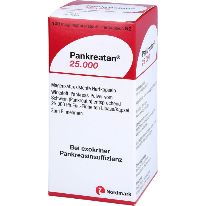 Pankreatan 25.000, Magensaftresistente Hartkapseln, 100 pcs. Capsules