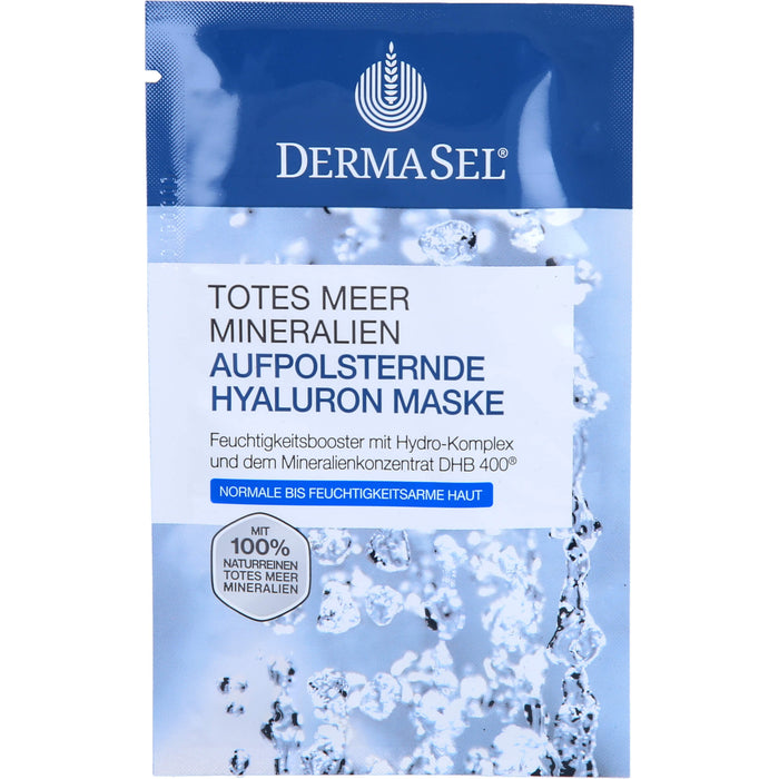 DERMASEL Totes Meer Mineralien aufpolsternde Hyaluron-Maske, 12 ml Gesichtsmaske