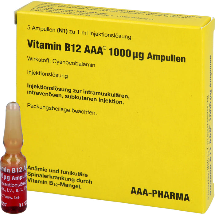 Vitamin B12 AAA 1000 µg Ampullen, 5 ml Lösung