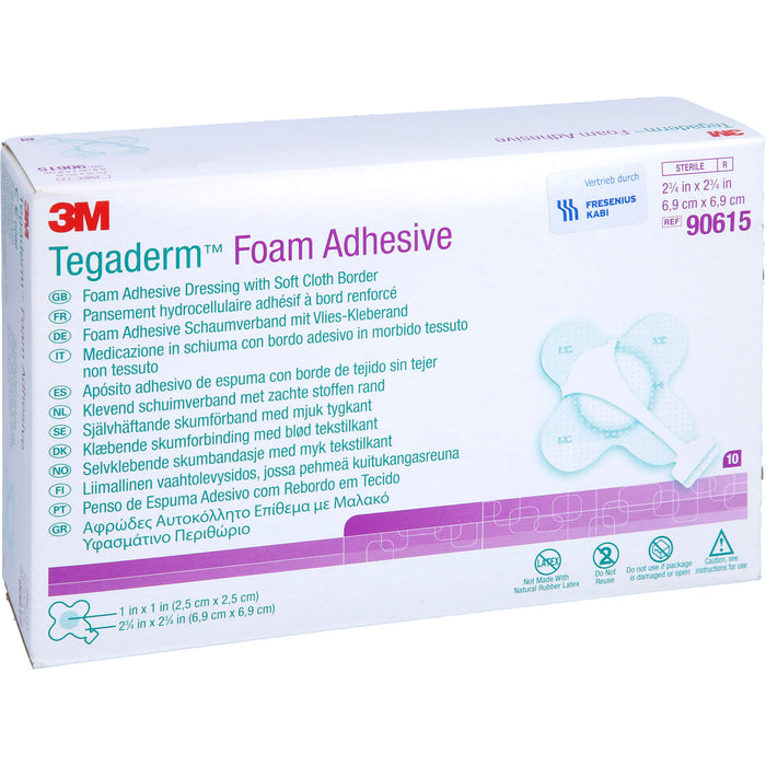 Tegaderm Foam Adhesive FK 6,9x6,9cm kreuzform, 10 St VER