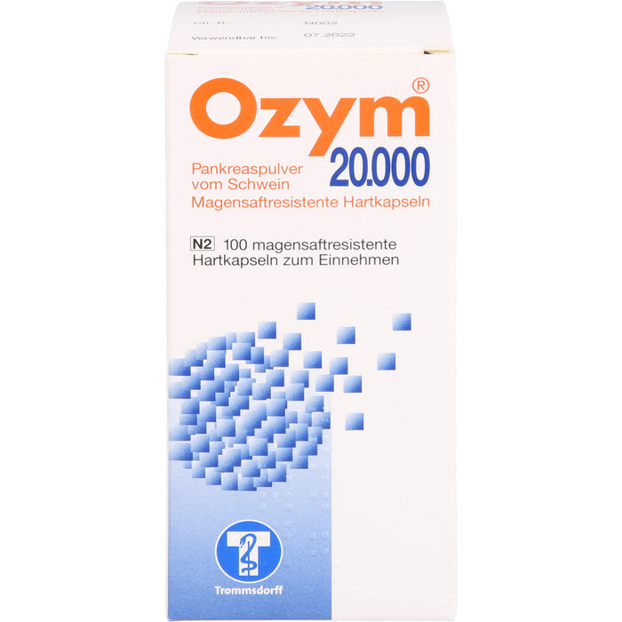 Ozym 20.000, magensaftresistente Hartkaps., 100 St. Kapseln