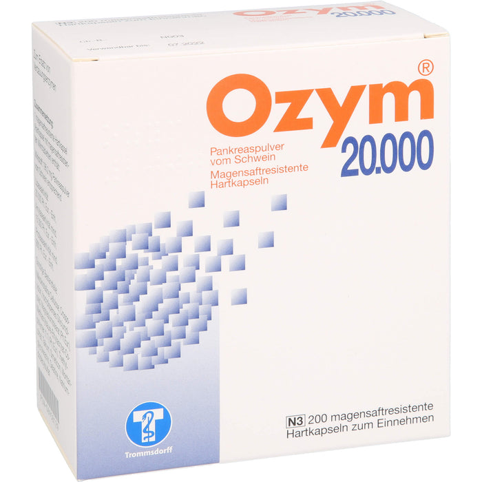 Ozym 20.000, magensaftresistente Hartkaps., 200 pc Capsules