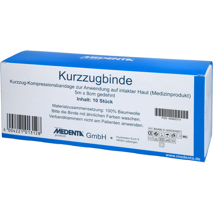 KURZZUGBINDE 5MX8CM, 10 St BIN