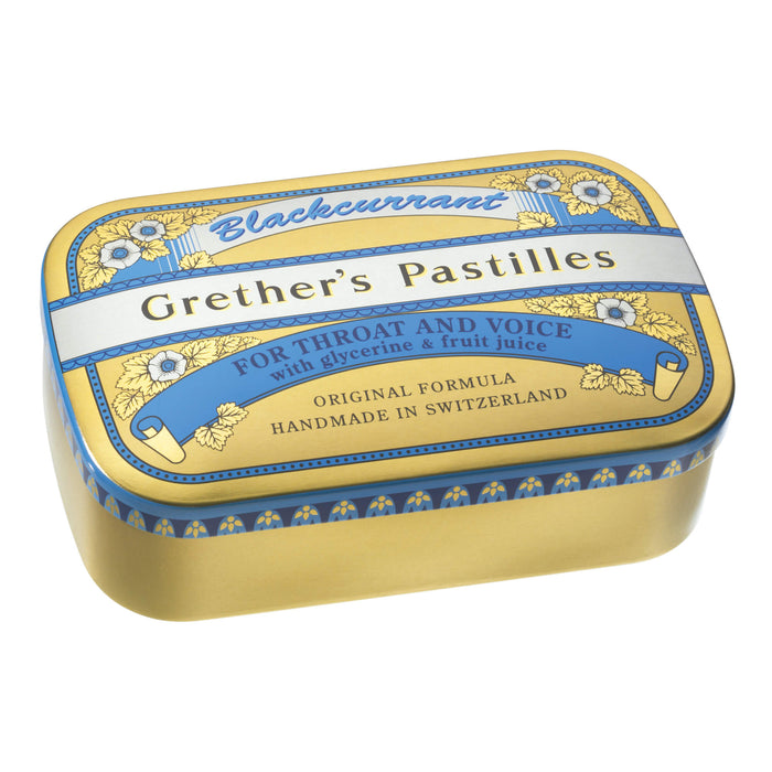 Grether's Pastilles Blackcurrant Gold für Hals und Stimme, 110 g Pastillen