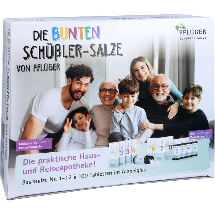 PFLÜGER Biochemie Haus-und Reiseapotheke Basissalze Nr. 1-12 Tabletten, 1200 pc Tablettes