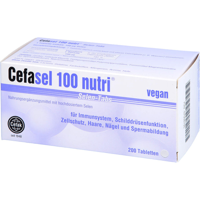 Cefasel 100 nutri Selen-Tabs, 200 pc Tablettes