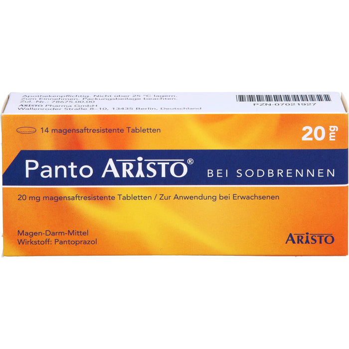 Panto ARISTO bei Sodbrennen Tabletten, 14 pcs. Tablets