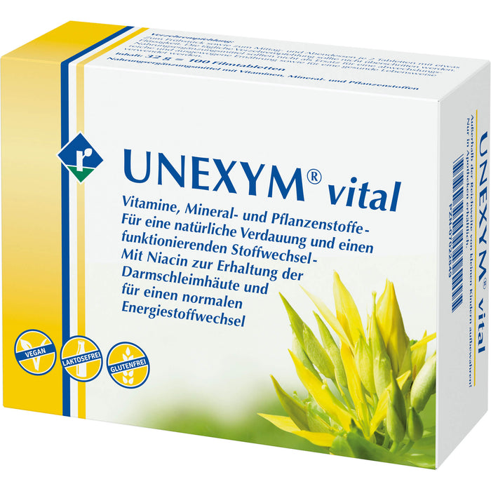 UNEXYM vital Filmtabletten für eine natürliche Verdauung, 100 St. Tabletten