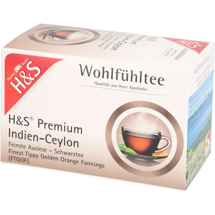 H&S Premium Indien-Ceylon Wohlfühltee ergovit, 20 pcs. Filter bag