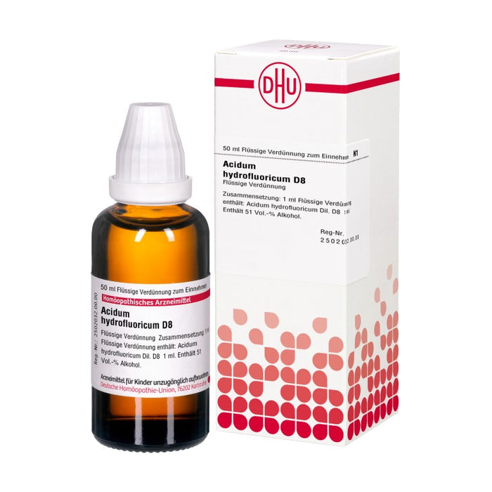 DHU Acidum hydrofluoricum D8 Dilution, 50 ml Lösung