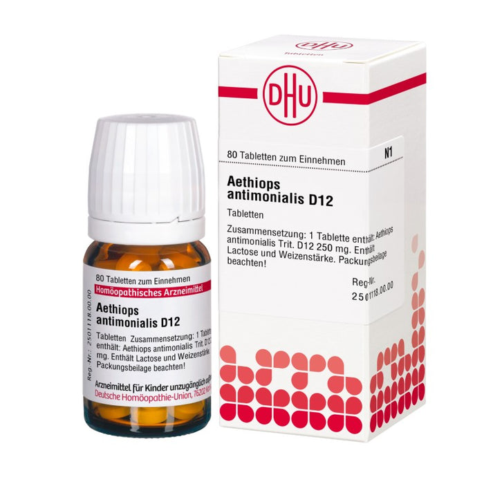 DHU Aethiops antimonialis D12 Tabletten, 80 pcs. Tablets