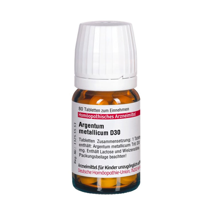 DHU Argentum metallicum D 30 Tabletten, 80 St. Tabletten