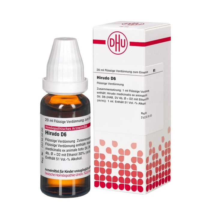 Hirudo D6 DHU Dilution, 20 ml Lösung