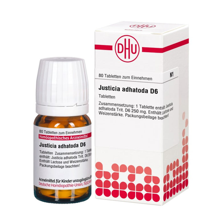 Justica adhatoda D6 DHU Tabletten, 80 St. Tabletten